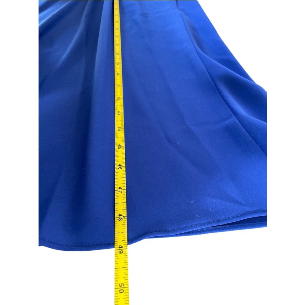 Amanda Uprichard Matthews Midi Dress Admiral Blue SZ L Wedding Guest - Picture 12 of 12